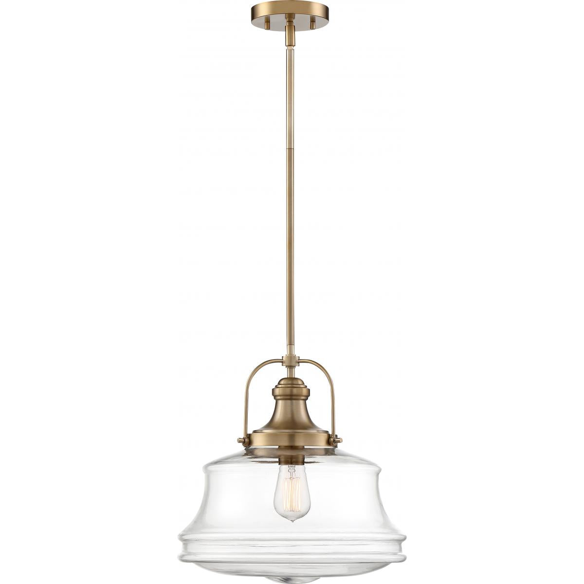 Basel 14 in. 1 Light Pendant Light, Clear Glass