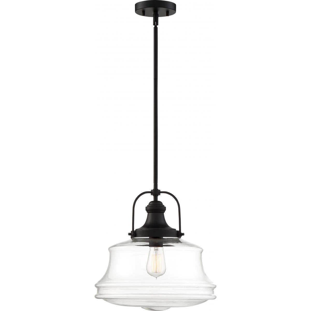 Basel 14 in. 1 Light Pendant Light, Clear Glass