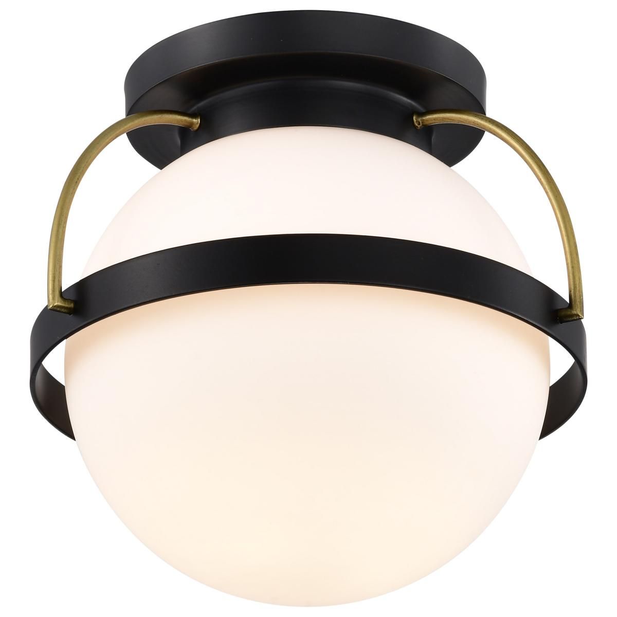 Lakeshore 10 in. Flush Mount Light Matte Black Finish - Bees Lighting