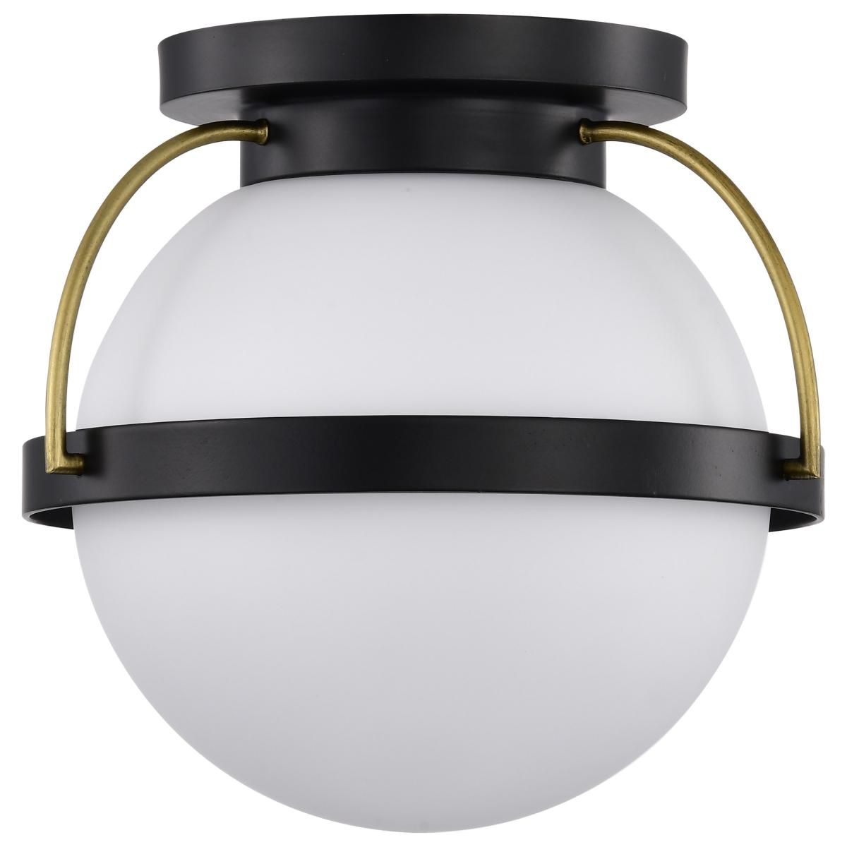 Lakeshore 10 in. Flush Mount Light Matte Black Finish - Bees Lighting