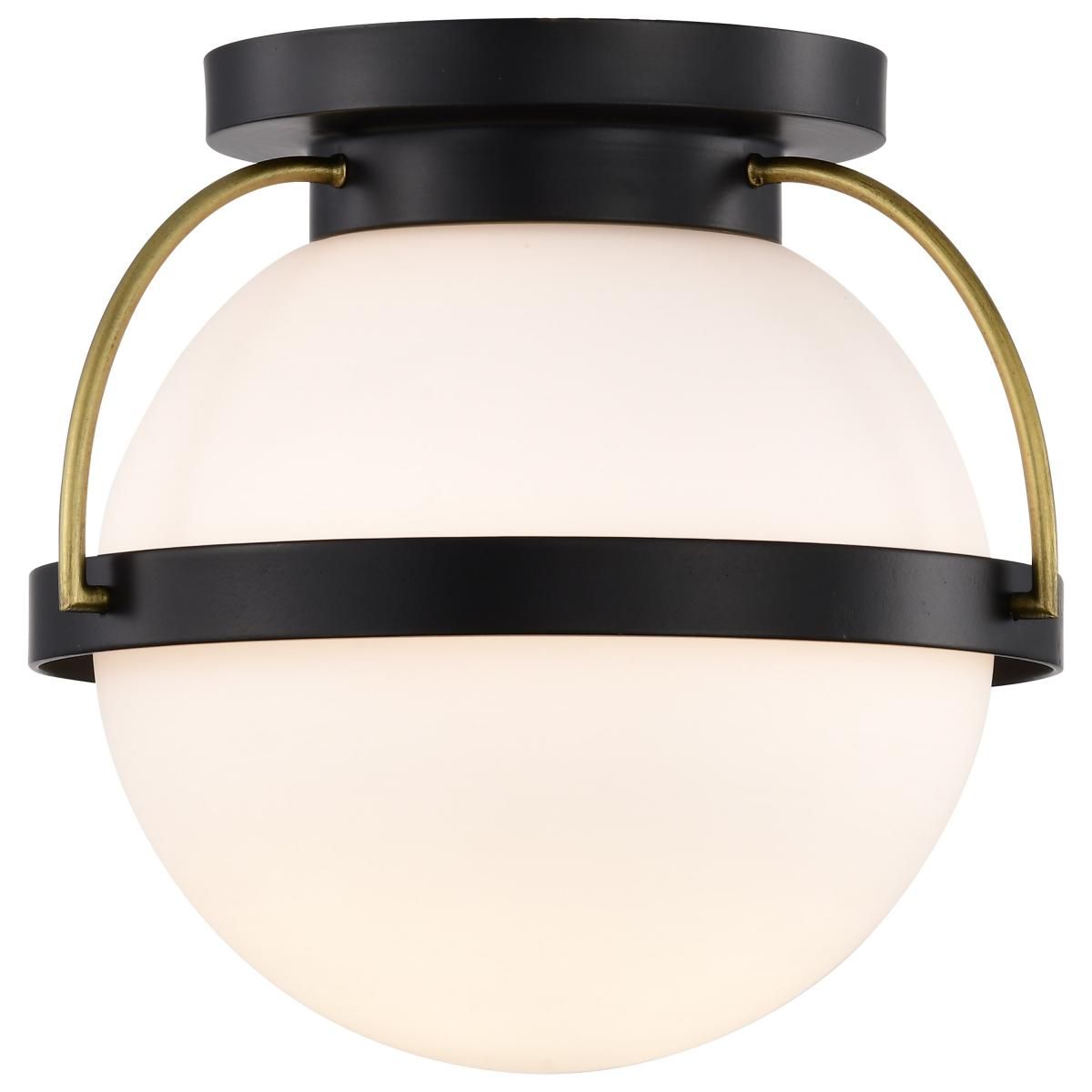 Lakeshore 10 in. Flush Mount Light Matte Black Finish - Bees Lighting