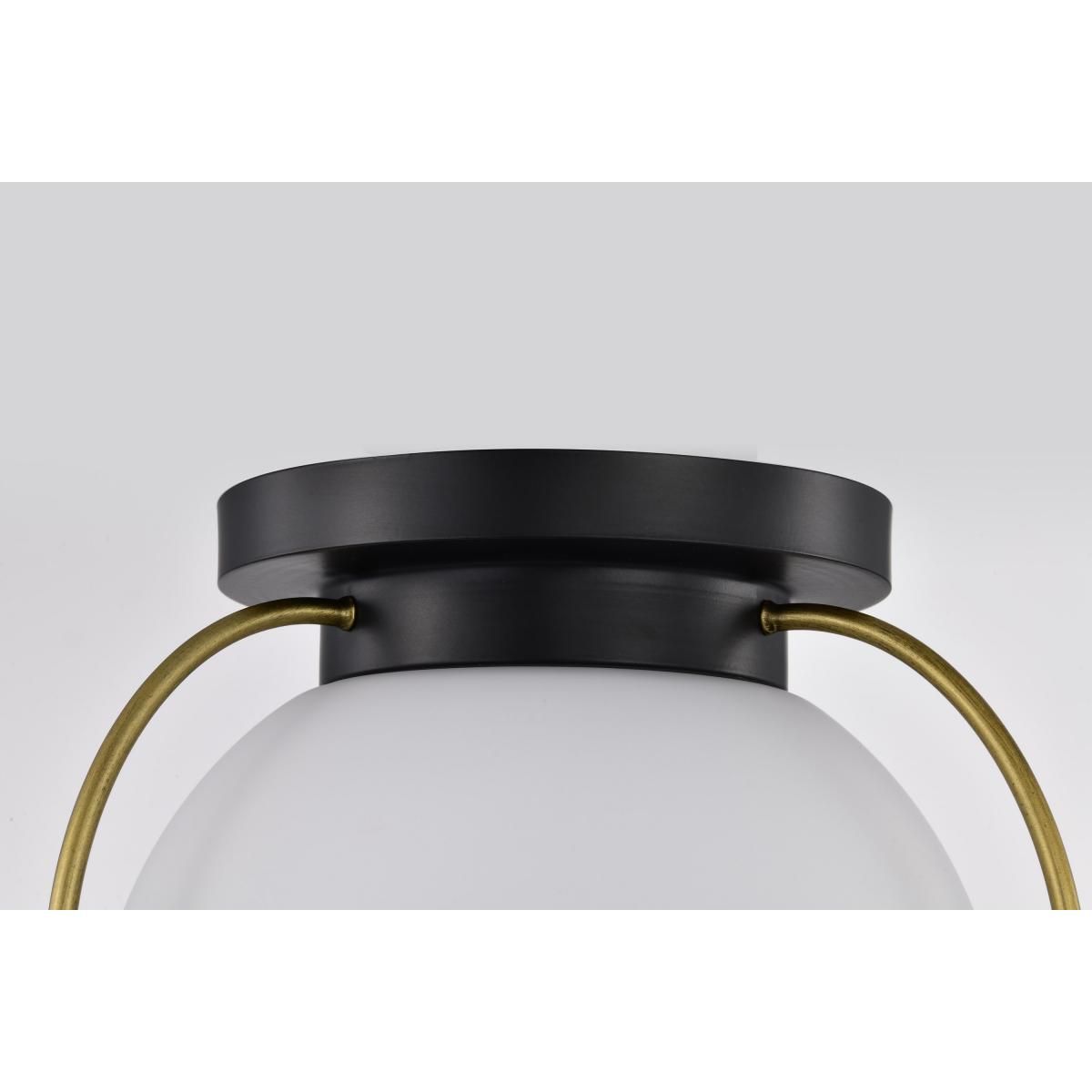 Lakeshore 10 in. Flush Mount Light Matte Black Finish - Bees Lighting