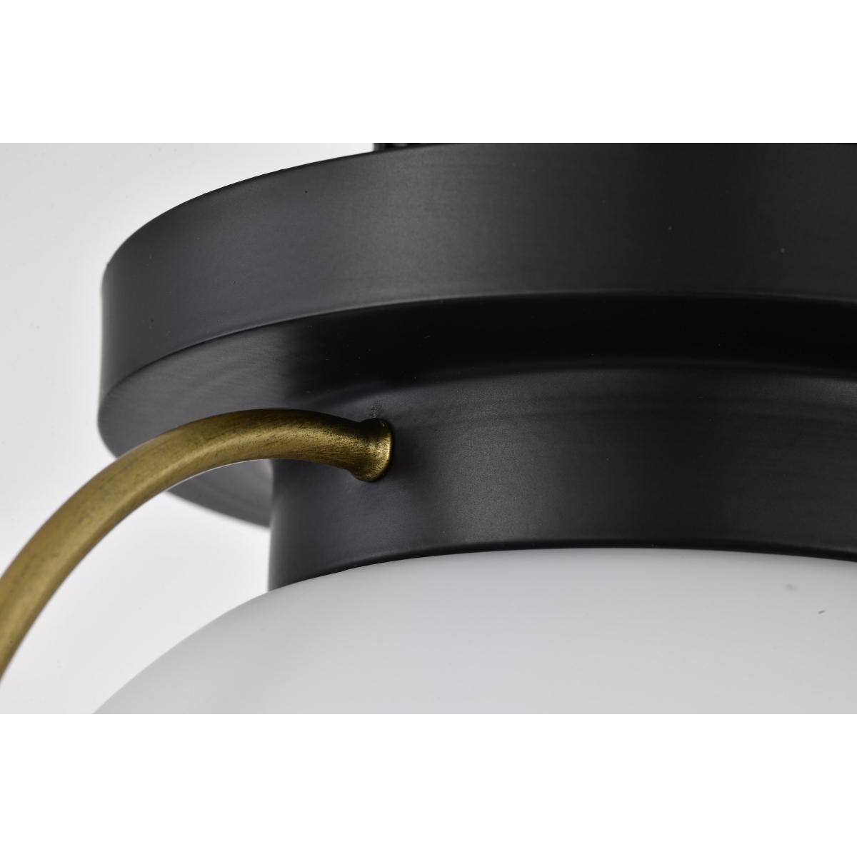 Lakeshore 10 in. Flush Mount Light Matte Black Finish - Bees Lighting