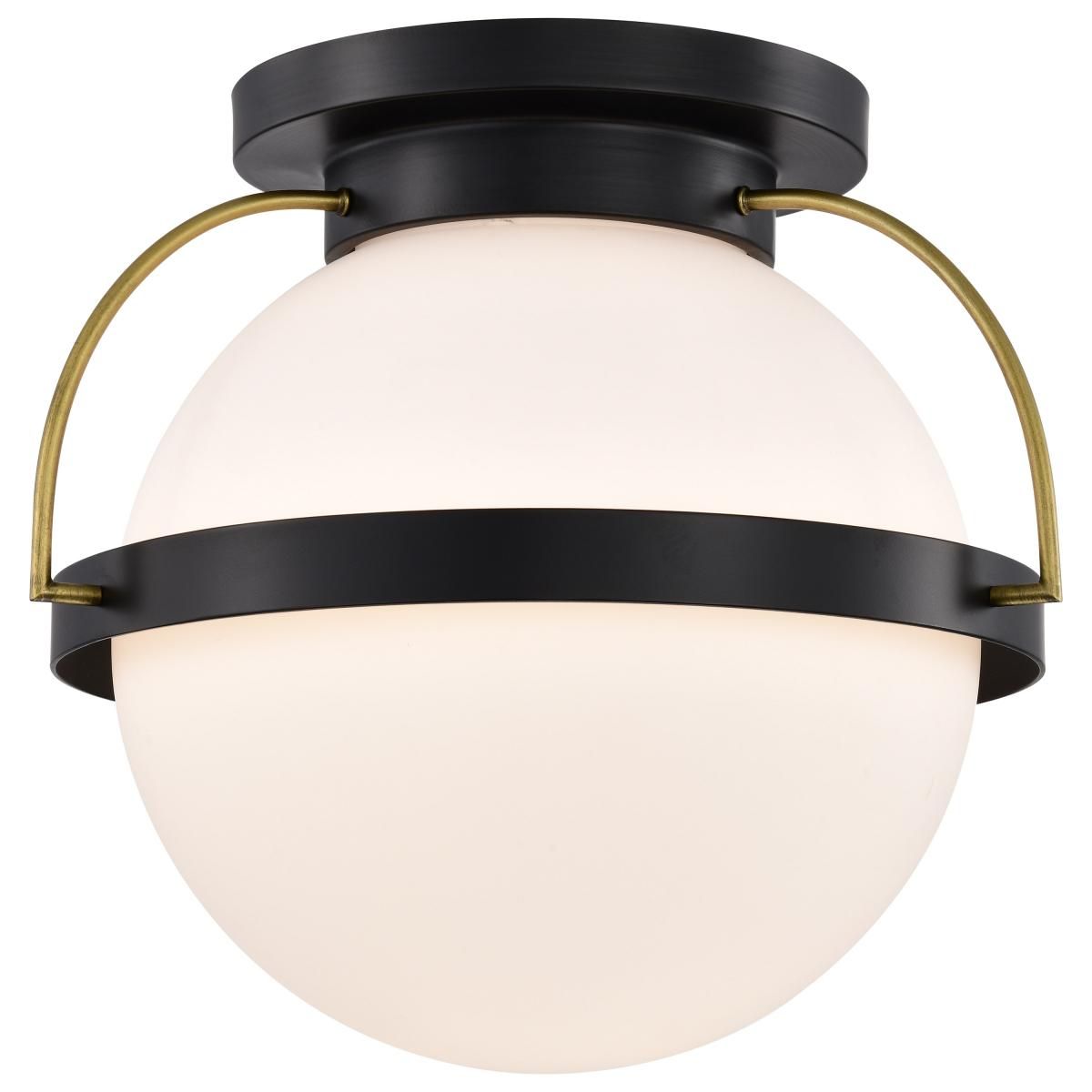 Lakeshore 18 in. Flush Mount Light Matte Black Finish - Bees Lighting