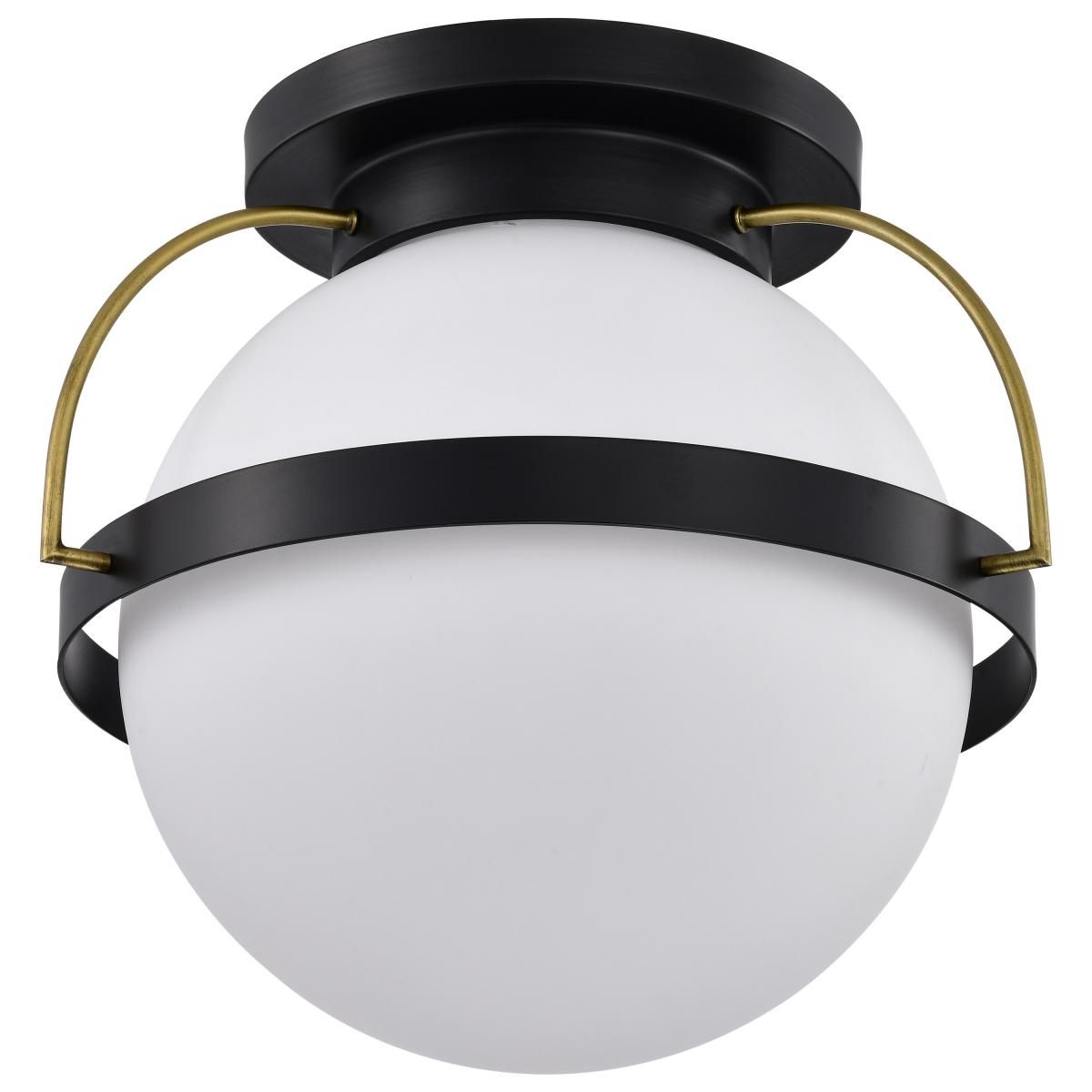 Lakeshore 18 in. Flush Mount Light Matte Black Finish - Bees Lighting