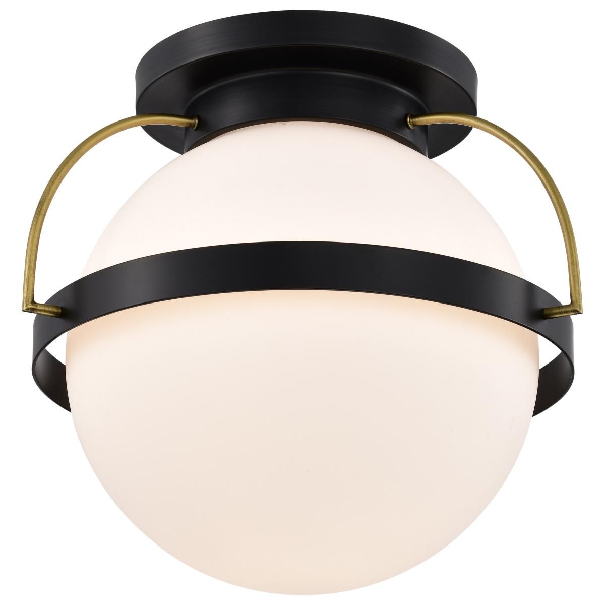 Lakeshore 18 in. Flush Mount Light Matte Black Finish - Bees Lighting
