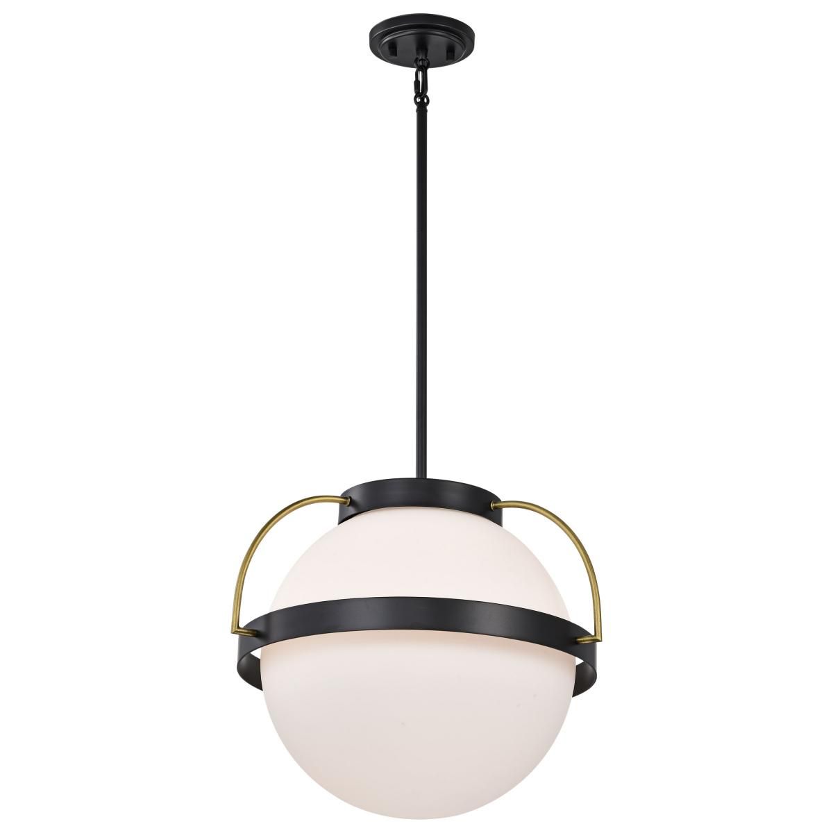 Lakeshore 13 in. Pendant Light Matte Black Finish - Bees Lighting
