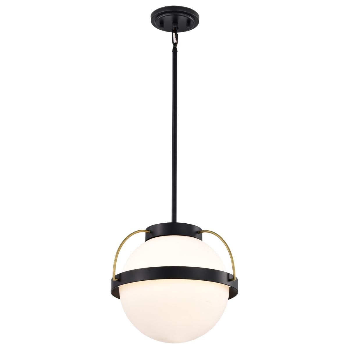 Lakeshore 1 Light Pendant Light, White Opal Glass - Bees Lighting