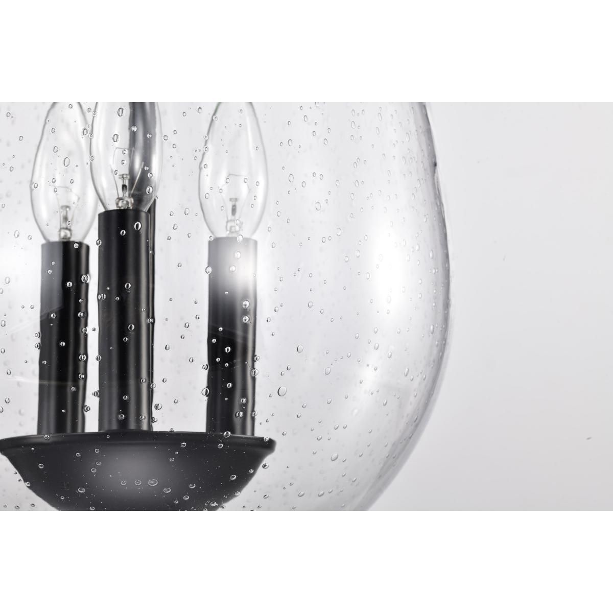 Boliver 12 in. 3 lights Pendant Light Matte Black Finish - Bees Lighting