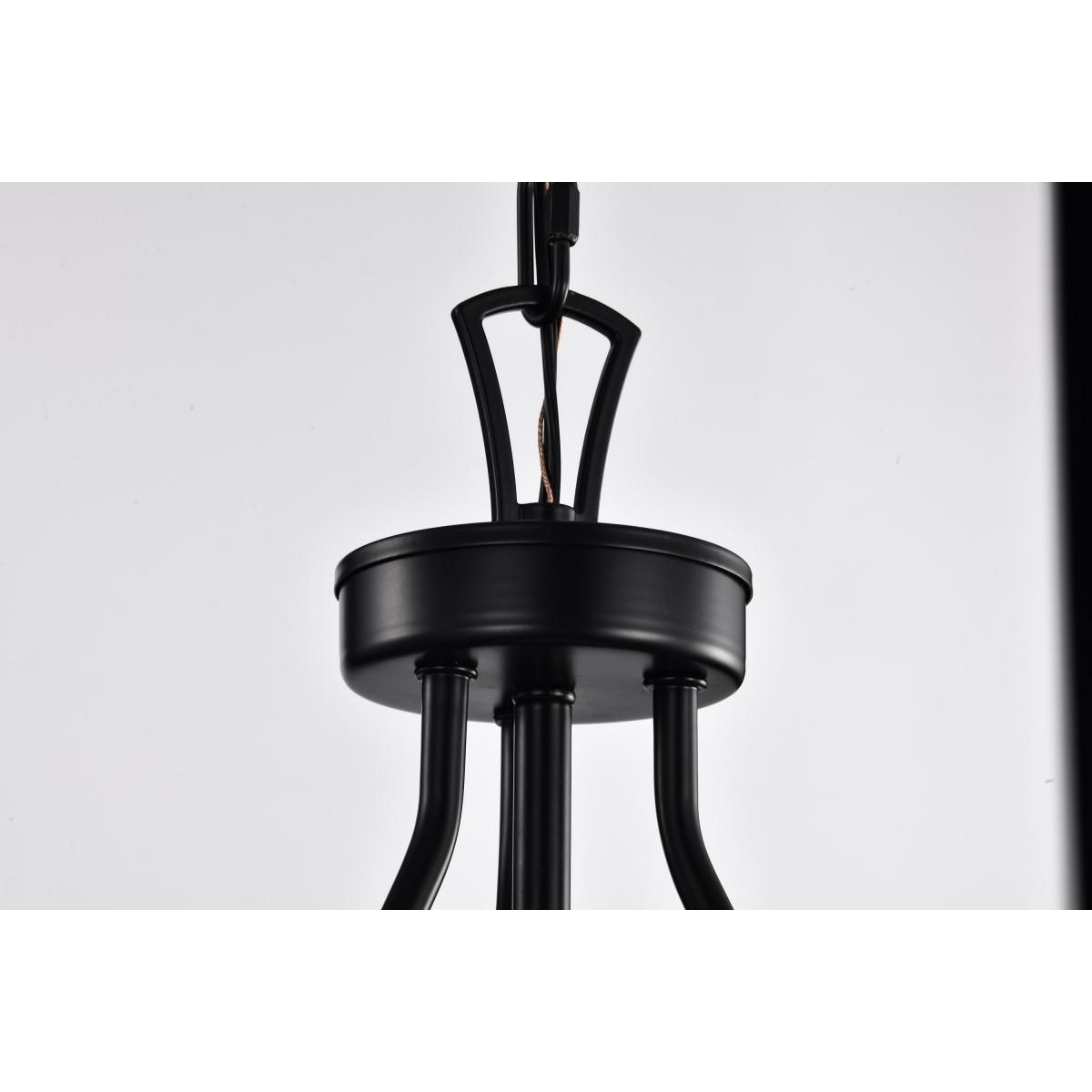 Boliver 12 in. 3 lights Pendant Light Matte Black Finish - Bees Lighting