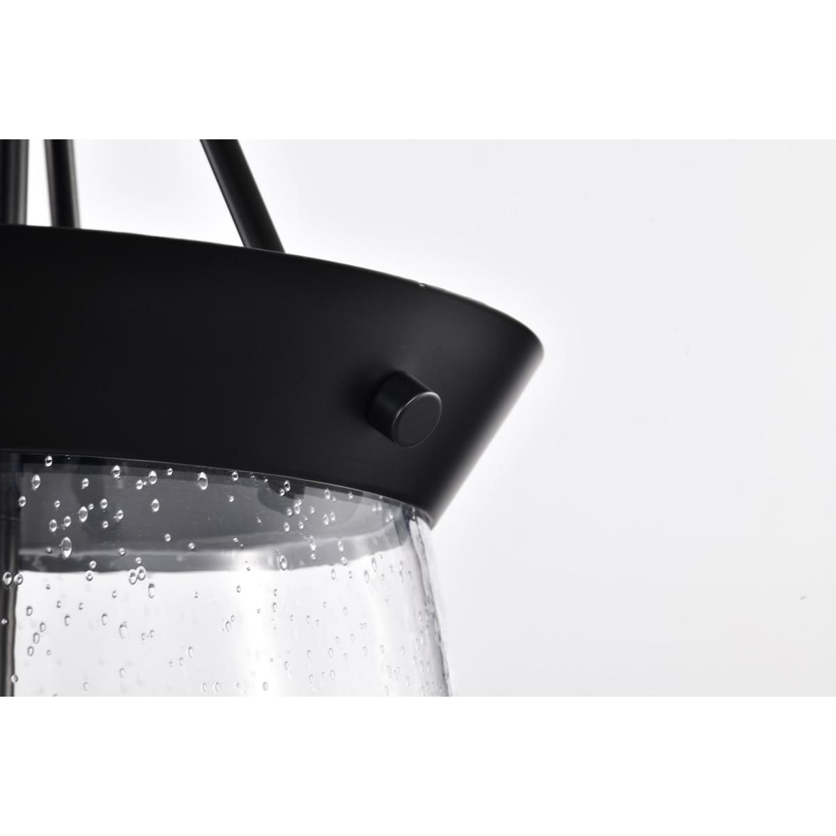 Boliver 12 in. 3 lights Pendant Light Matte Black Finish - Bees Lighting