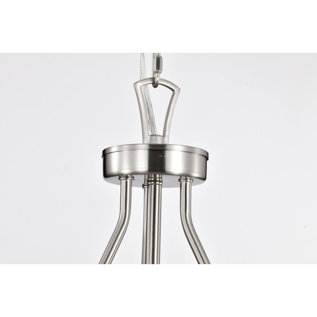 Boliver 12 in. 3 lights Pendant Light Brushed Nickel Finish - Bees Lighting