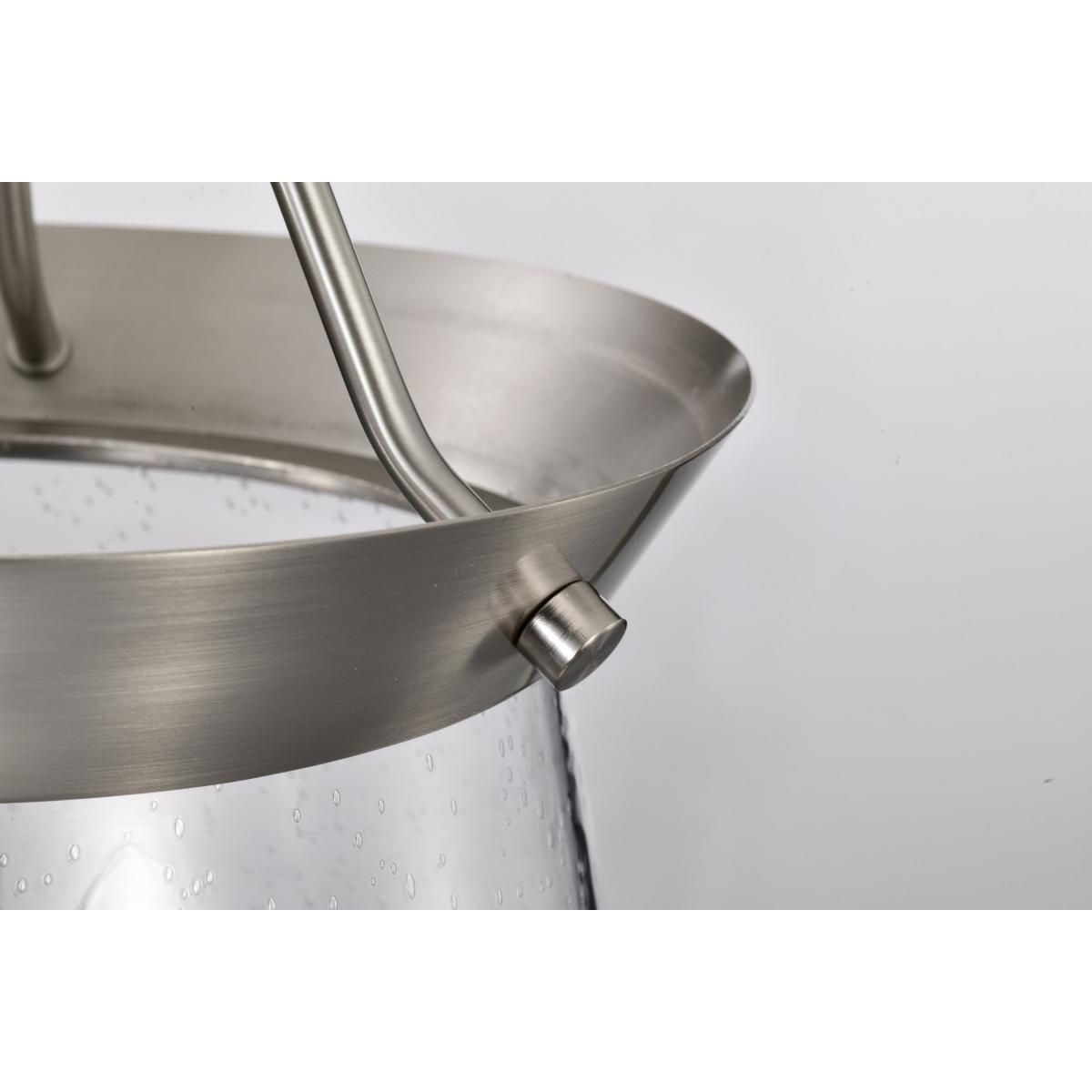 Boliver 12 in. 3 lights Pendant Light Brushed Nickel Finish - Bees Lighting