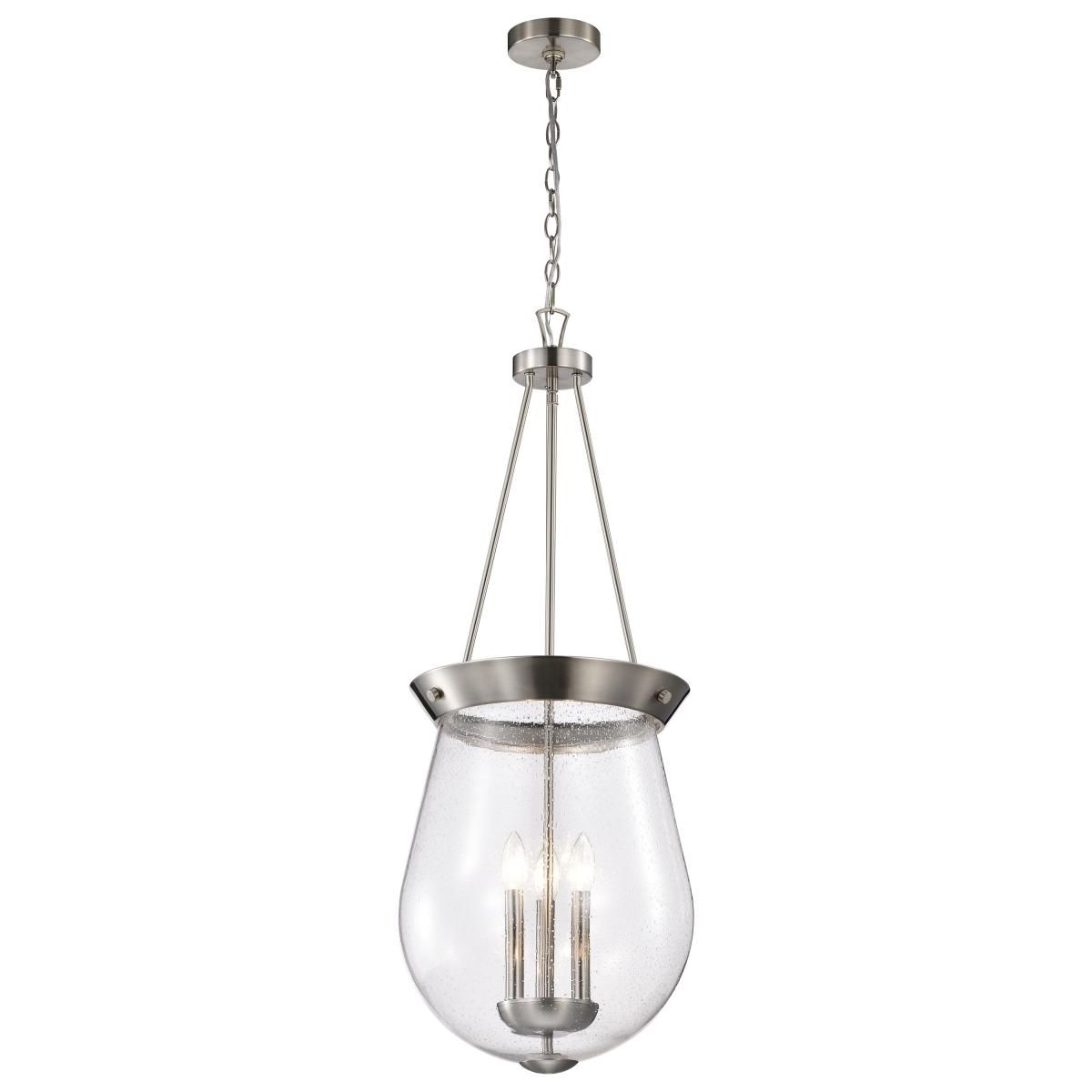 Boliver 14 in. 3 lights Pendant Light Brushed Nickel Finish - Bees Lighting