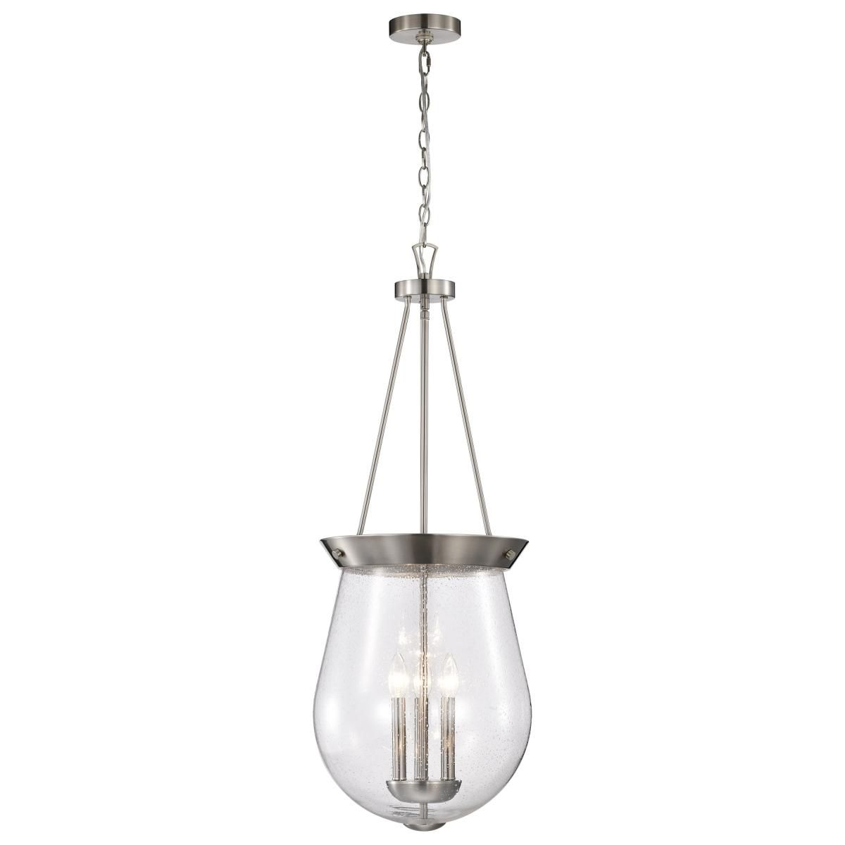 Boliver 14 in. 3 lights Pendant Light Brushed Nickel Finish - Bees Lighting