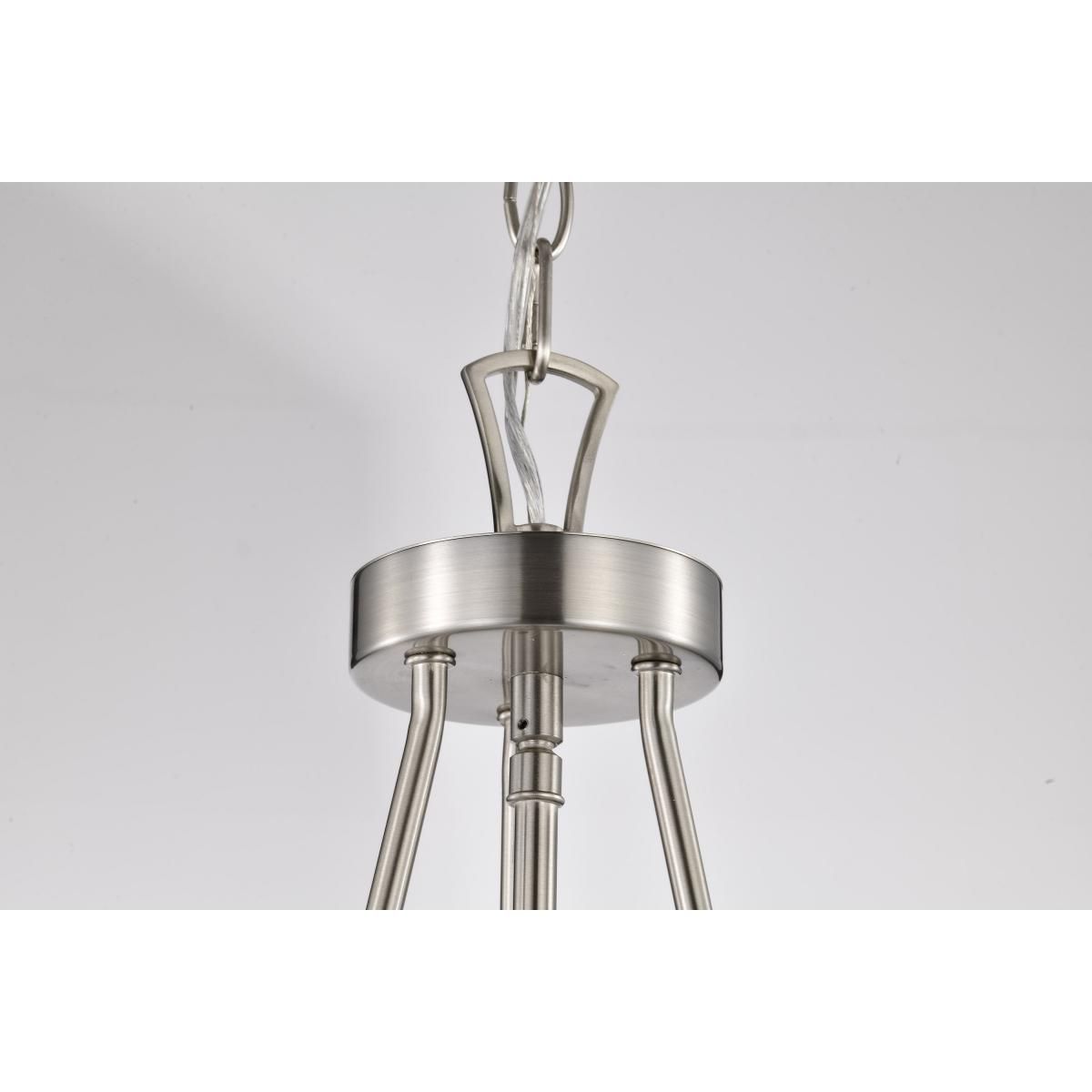 Boliver 14 in. 3 lights Pendant Light Brushed Nickel Finish - Bees Lighting
