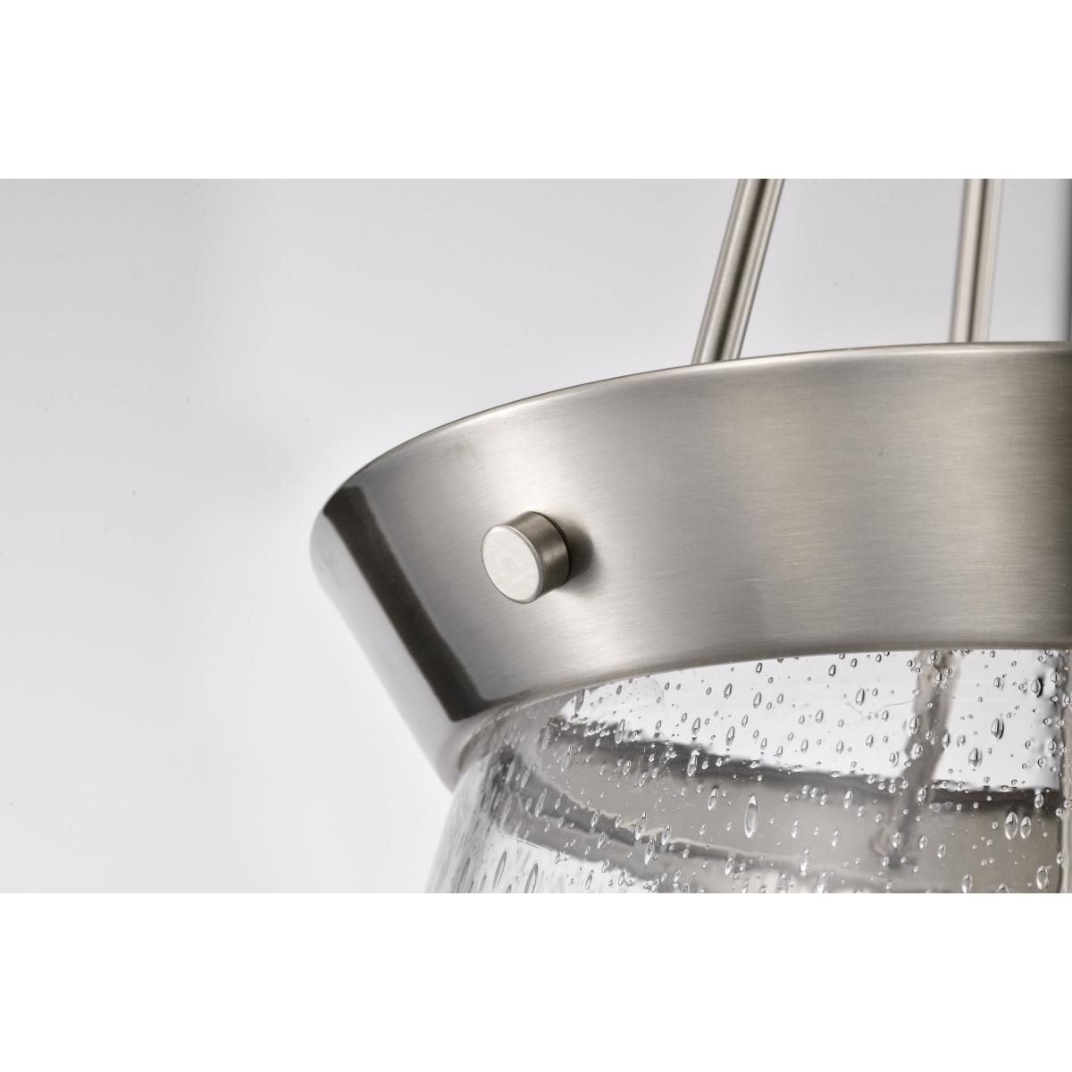 Boliver 14 in. 3 lights Pendant Light Brushed Nickel Finish - Bees Lighting