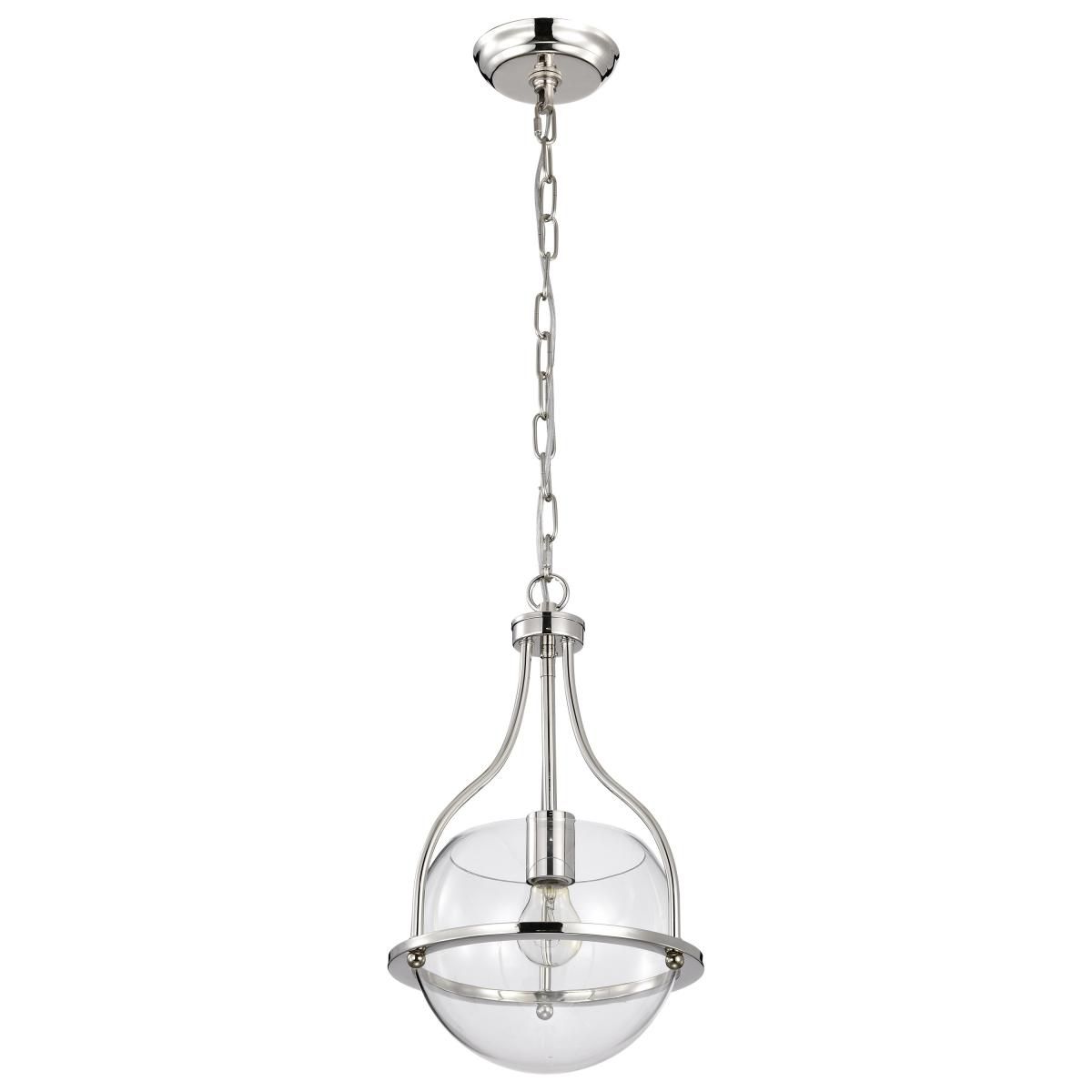 Amado 10 in. Pendant Light Polished Nickel Finish - Bees Lighting