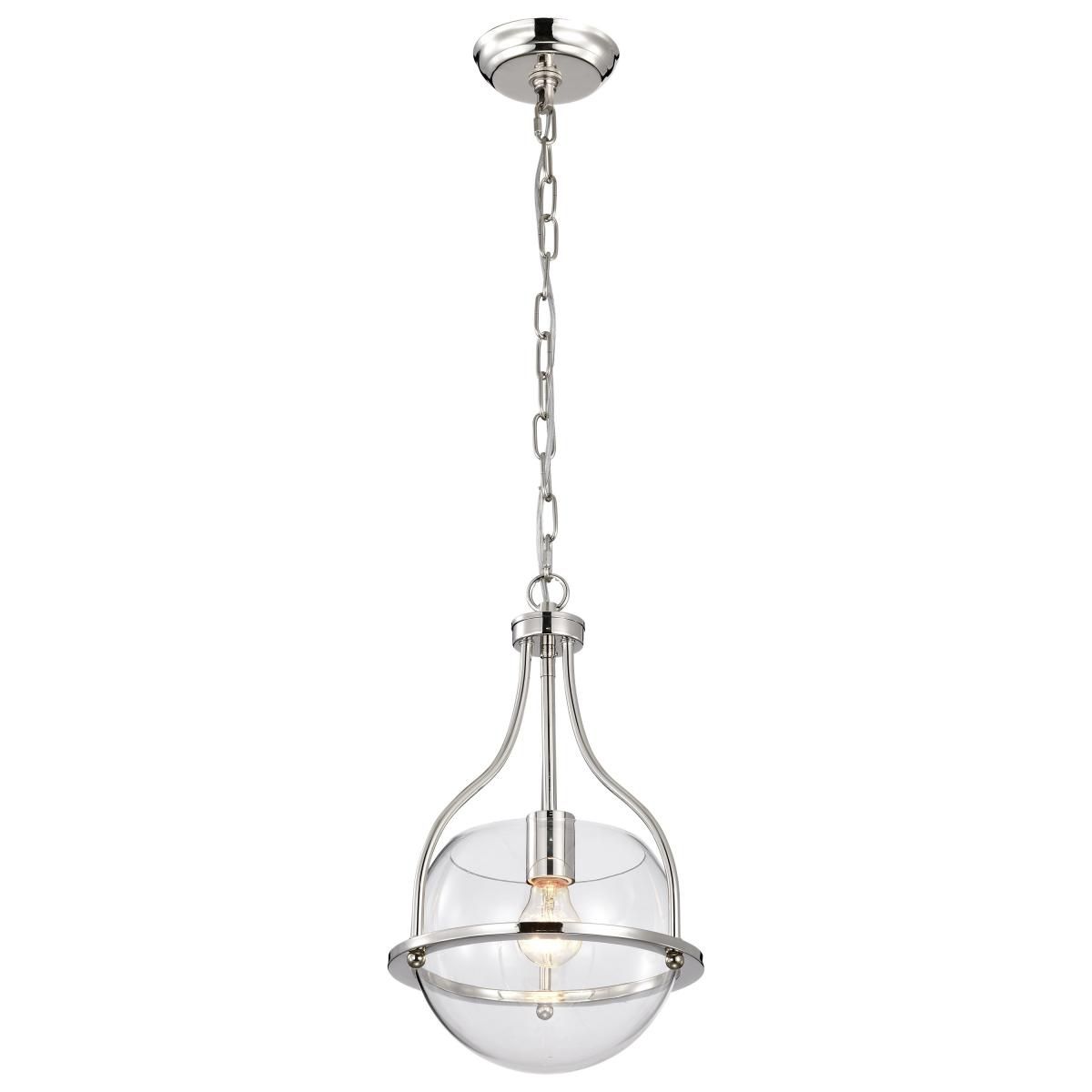 Amado 10 in. Pendant Light Polished Nickel Finish - Bees Lighting