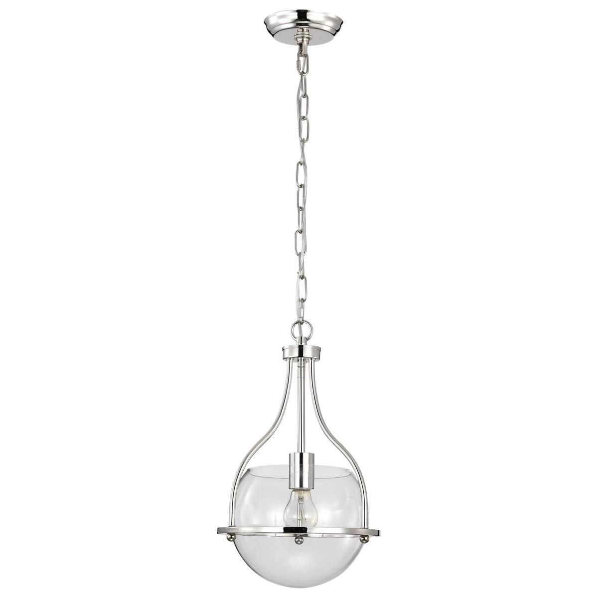 Amado 10 in. Pendant Light Polished Nickel Finish - Bees Lighting