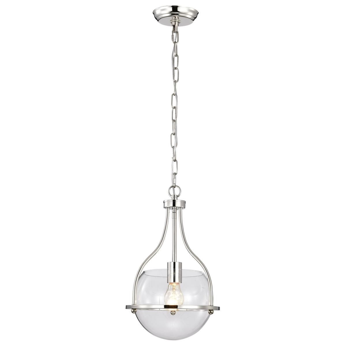 Amado 10 in. Pendant Light Polished Nickel Finish - Bees Lighting