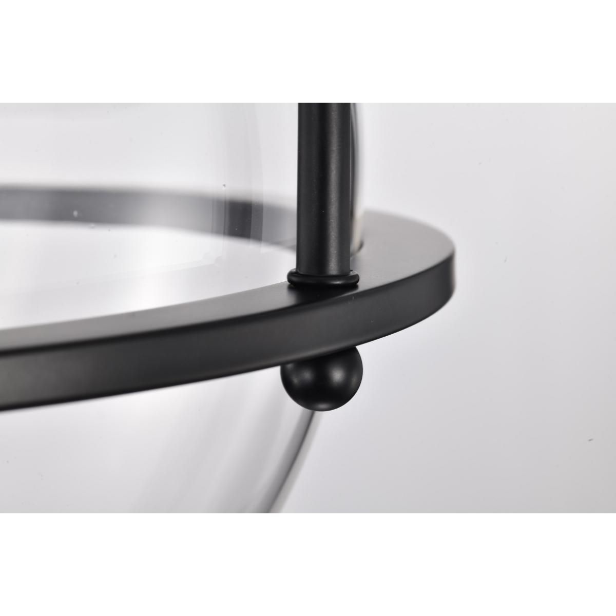 Amado 14 in. 3 lights Semi-flush Mount Light Matte Black Finish - Bees Lighting