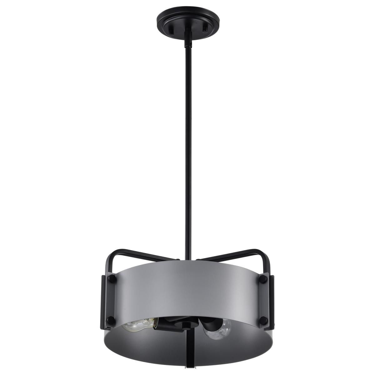 Altos 14 in. 3 lights Pendant Light Matte Gray and Matte Black Finish - Bees Lighting