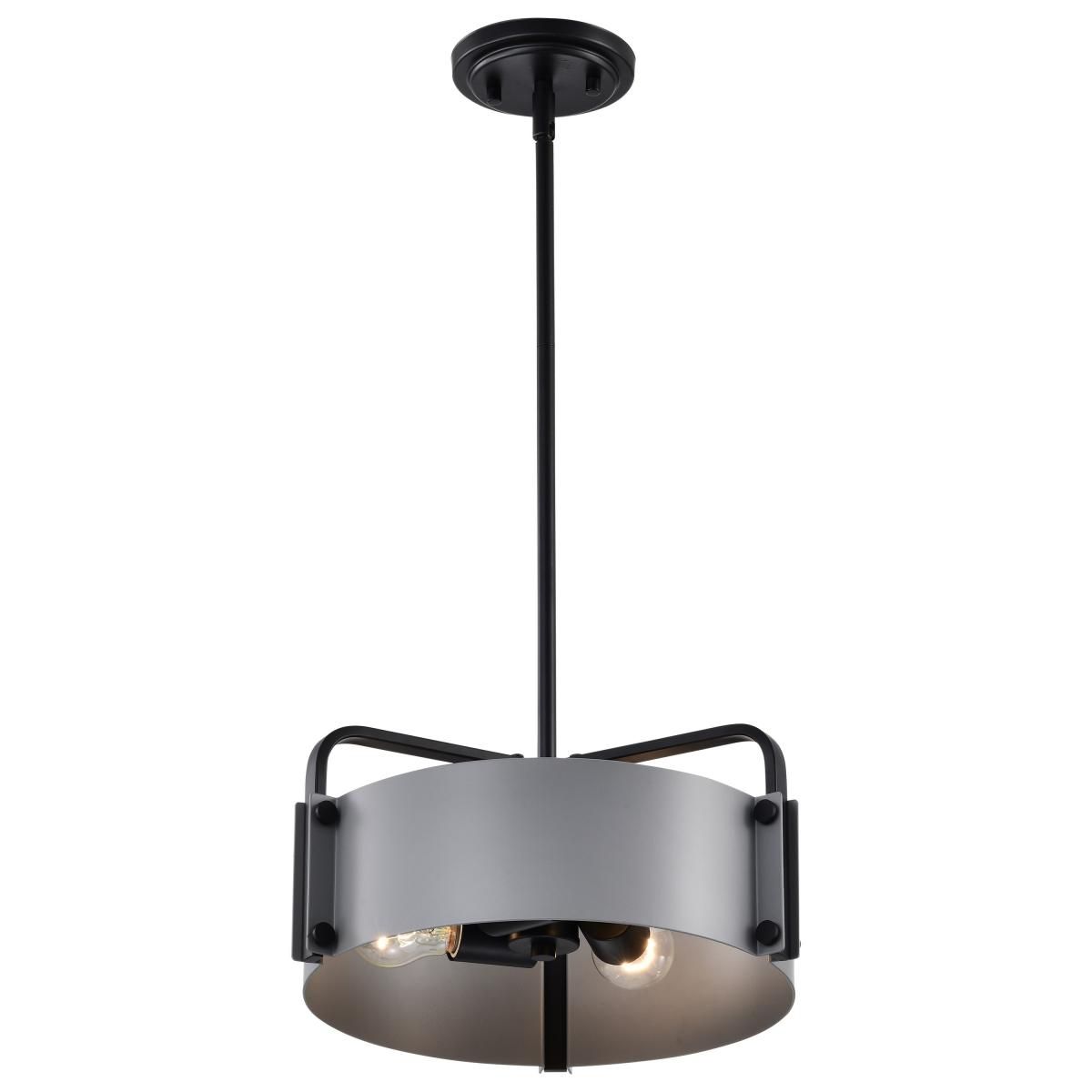 Altos 14 in. 3 lights Pendant Light Matte Gray and Matte Black Finish - Bees Lighting