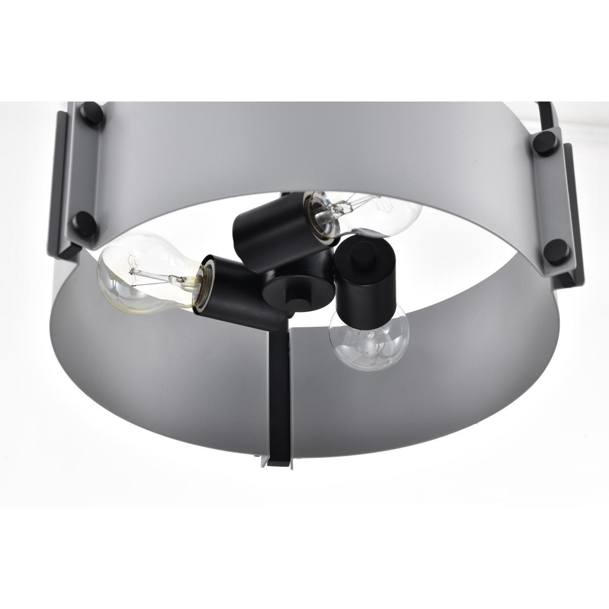 Altos 14 in. 3 lights Pendant Light Matte Gray and Matte Black Finish - Bees Lighting