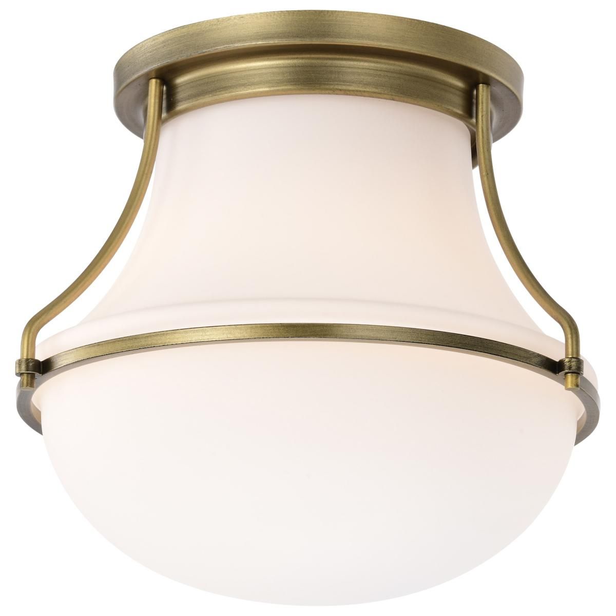 Valdora 1 Light Flush Mount Light, White Opal Glass - Bees Lighting