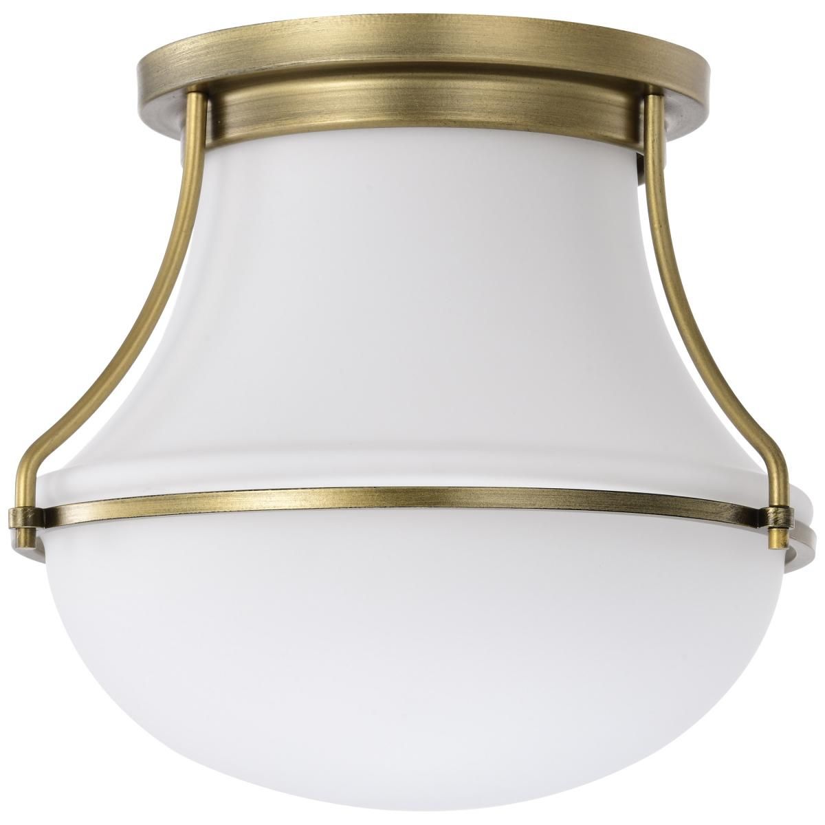 Valdora 10 in. Flush Mount Light Natural Brass Finish - Bees Lighting