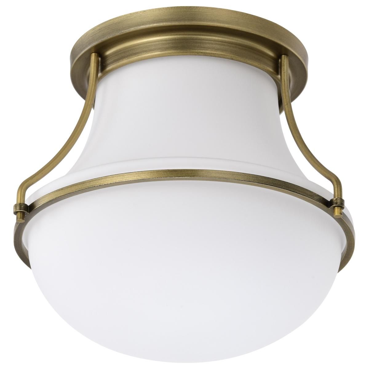 Valdora 10 in. Flush Mount Light Natural Brass Finish - Bees Lighting