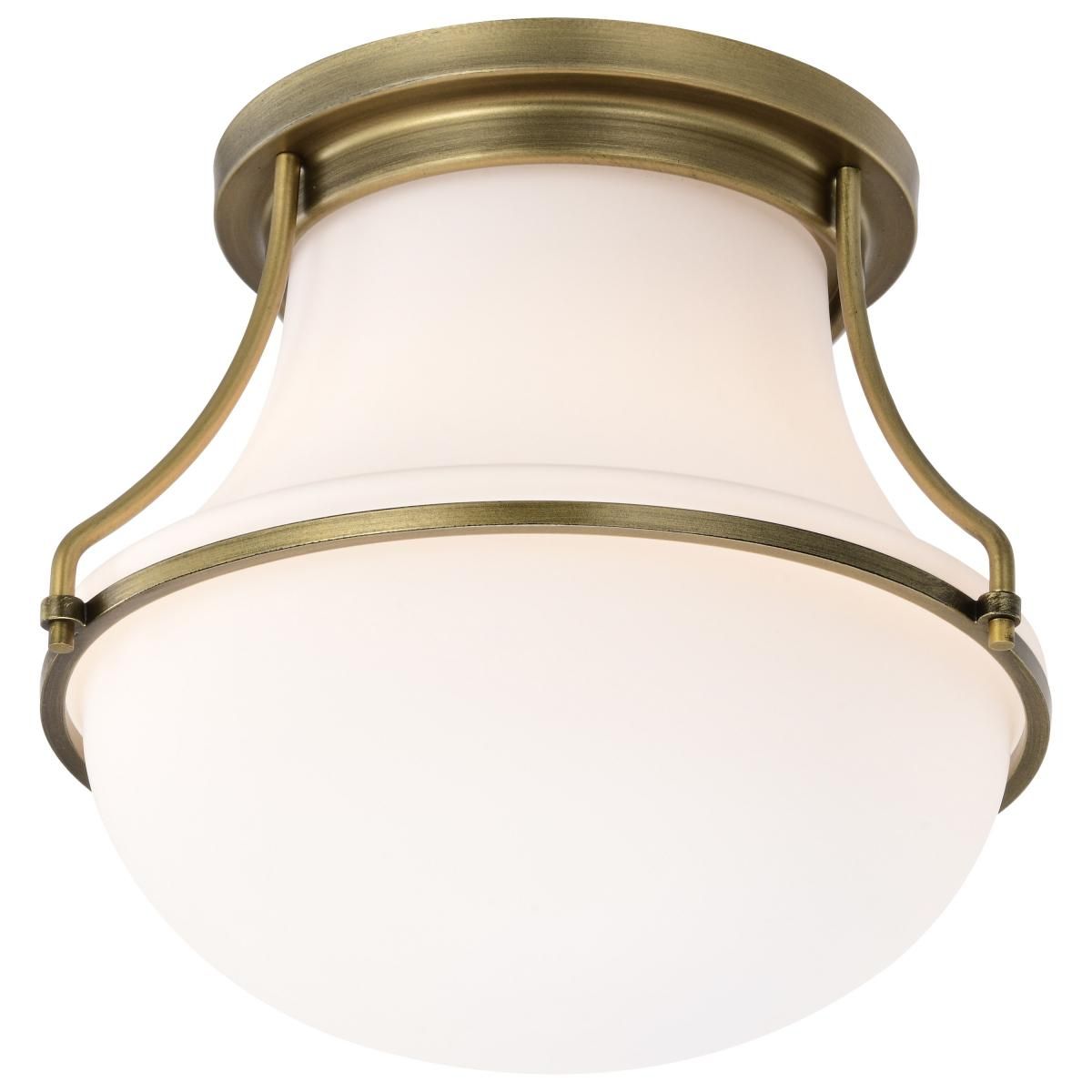 Valdora 10 in. Flush Mount Light Natural Brass Finish - Bees Lighting