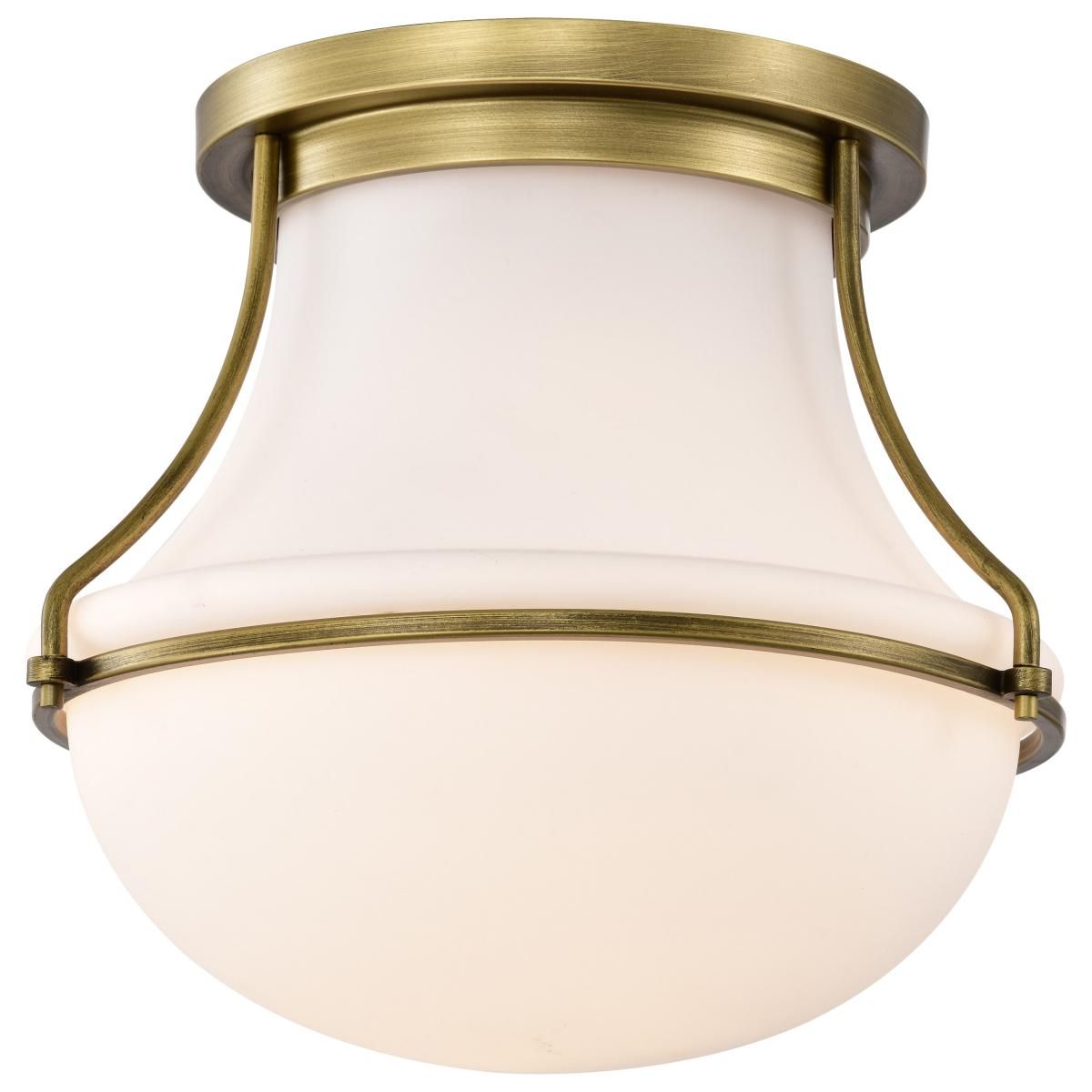 Valdora 1 Light Flush Mount Light, White Opal Glass - Bees Lighting