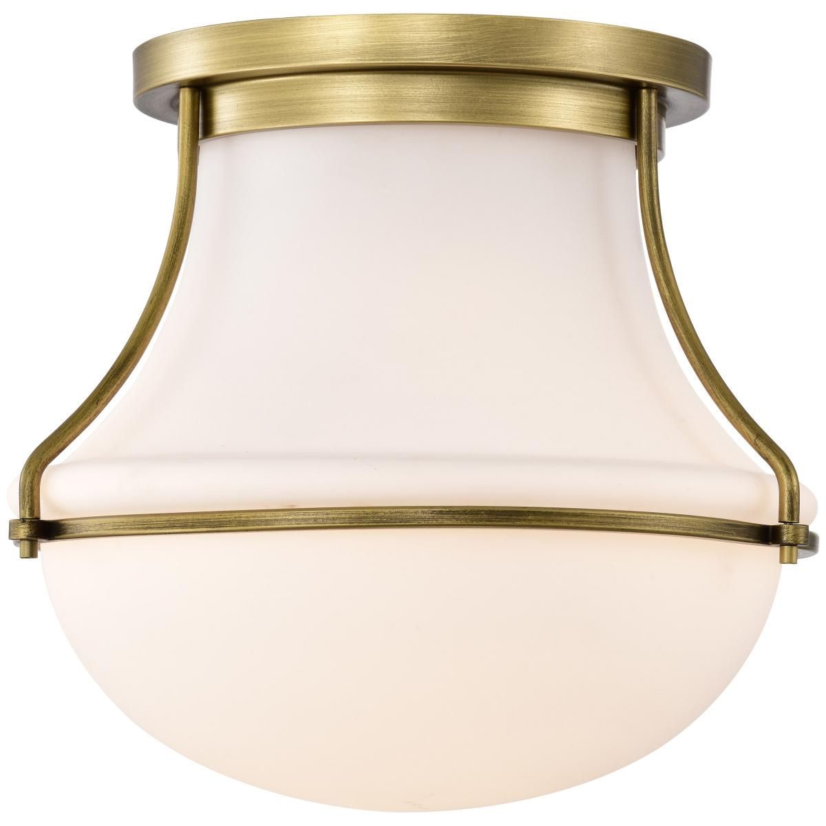 Valdora 14 in. Flush Mount Light Natural Brass Finish - Bees Lighting