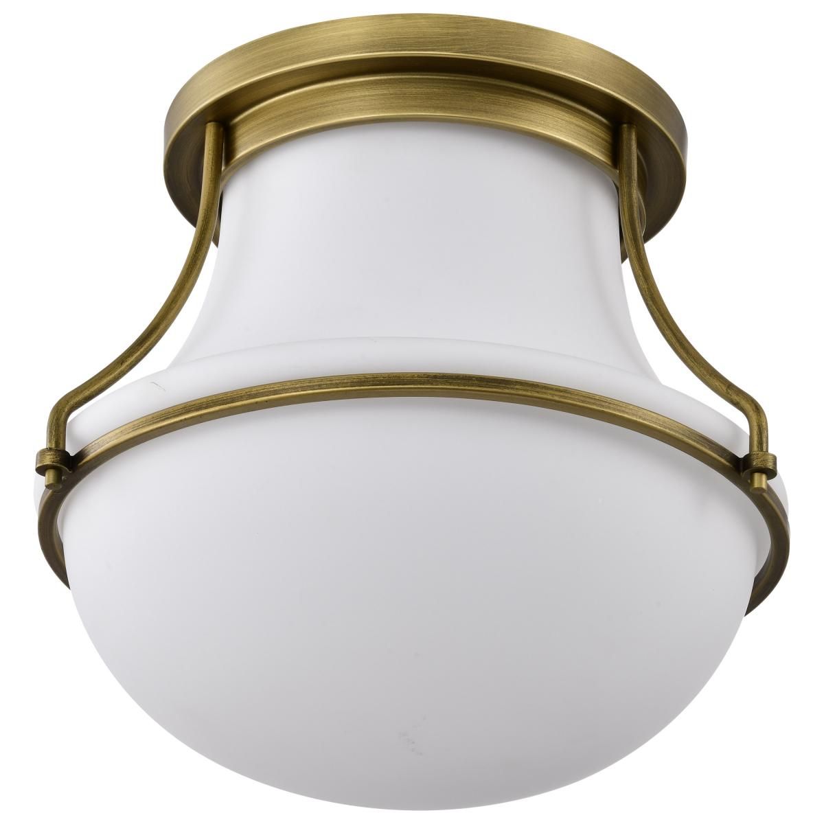 Valdora 14 in. Flush Mount Light Natural Brass Finish - Bees Lighting