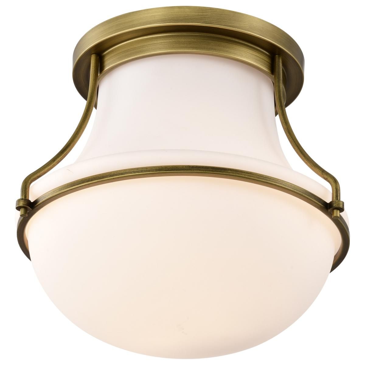 Valdora 14 in. Flush Mount Light Natural Brass Finish - Bees Lighting