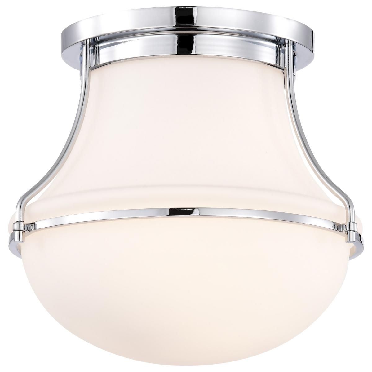 Valdora 1 Light Flush Mount Light, White Opal Glass - Bees Lighting