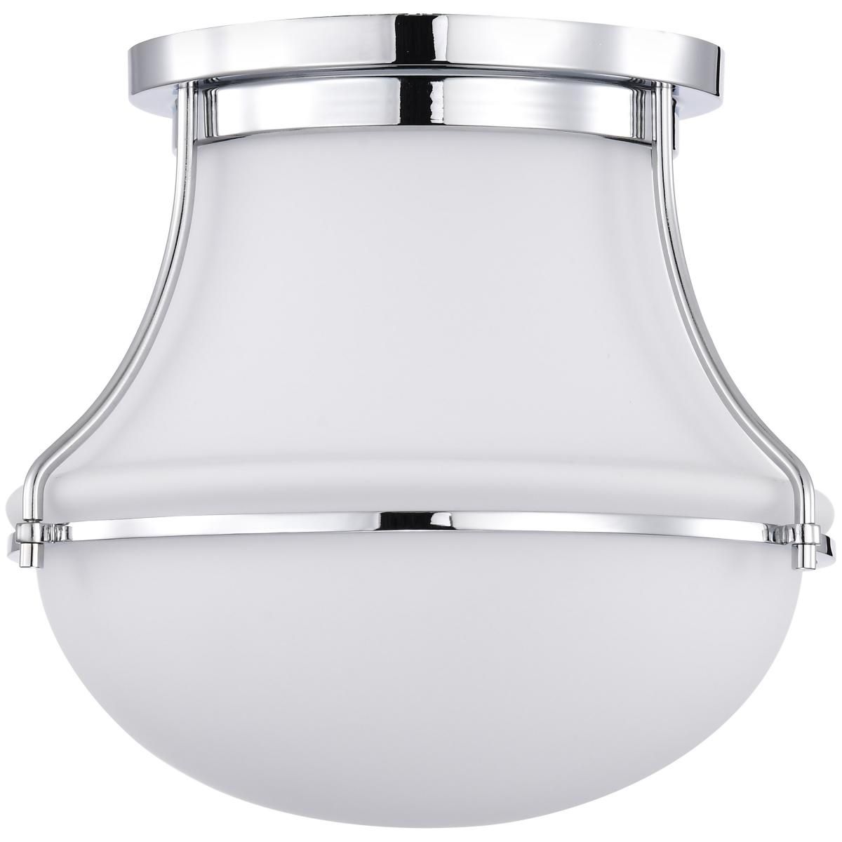 Valdora 10 in. Flush Mount Light Polished Nickel Finish - Bees Lighting