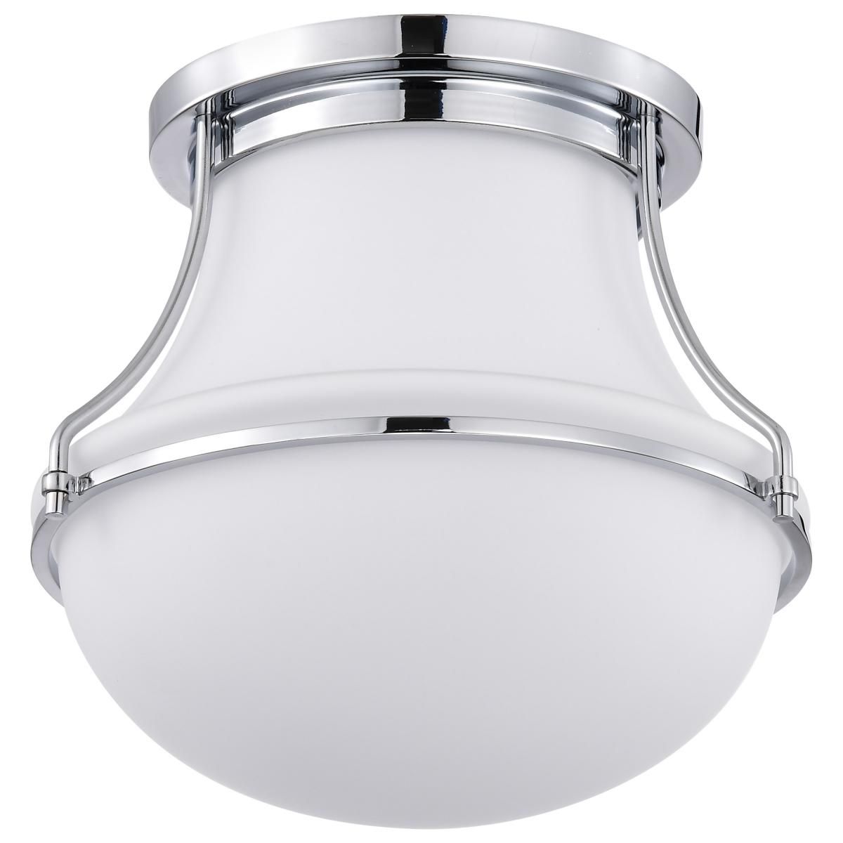 Valdora 10 in. Flush Mount Light Polished Nickel Finish - Bees Lighting