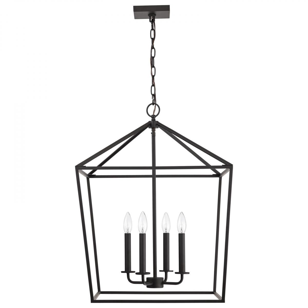 Emma 17 in. 4 lights Pendant Light Matte Black Finish - Bees Lighting