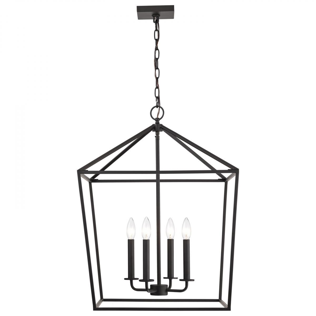 Emma 17 in. 4 lights Pendant Light Matte Black Finish - Bees Lighting