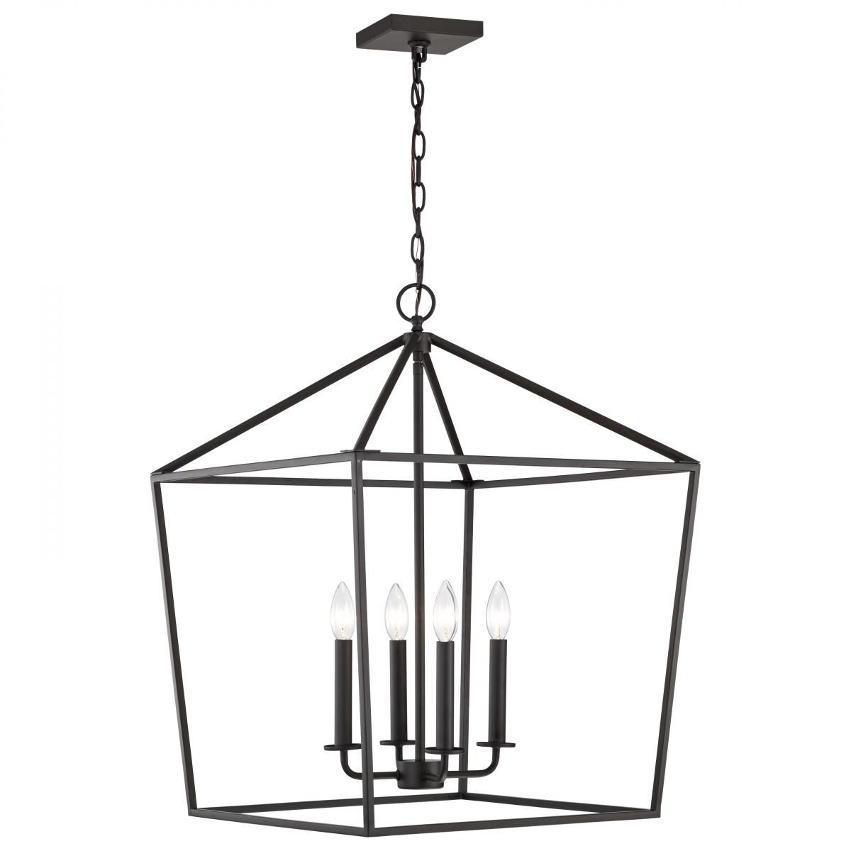 Emma 17 in. 4 lights Pendant Light Matte Black Finish - Bees Lighting
