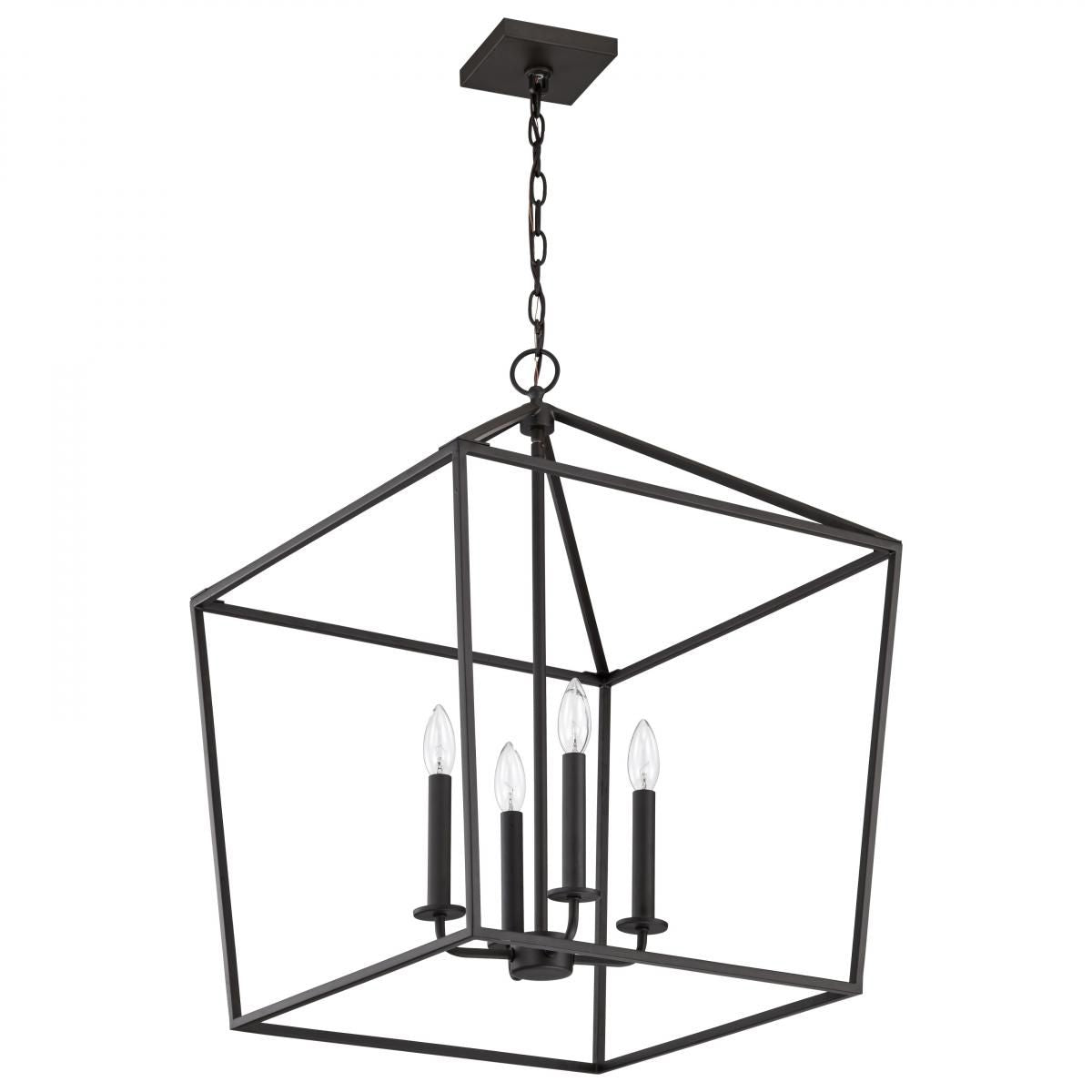 Emma 17 in. 4 lights Pendant Light Matte Black Finish - Bees Lighting