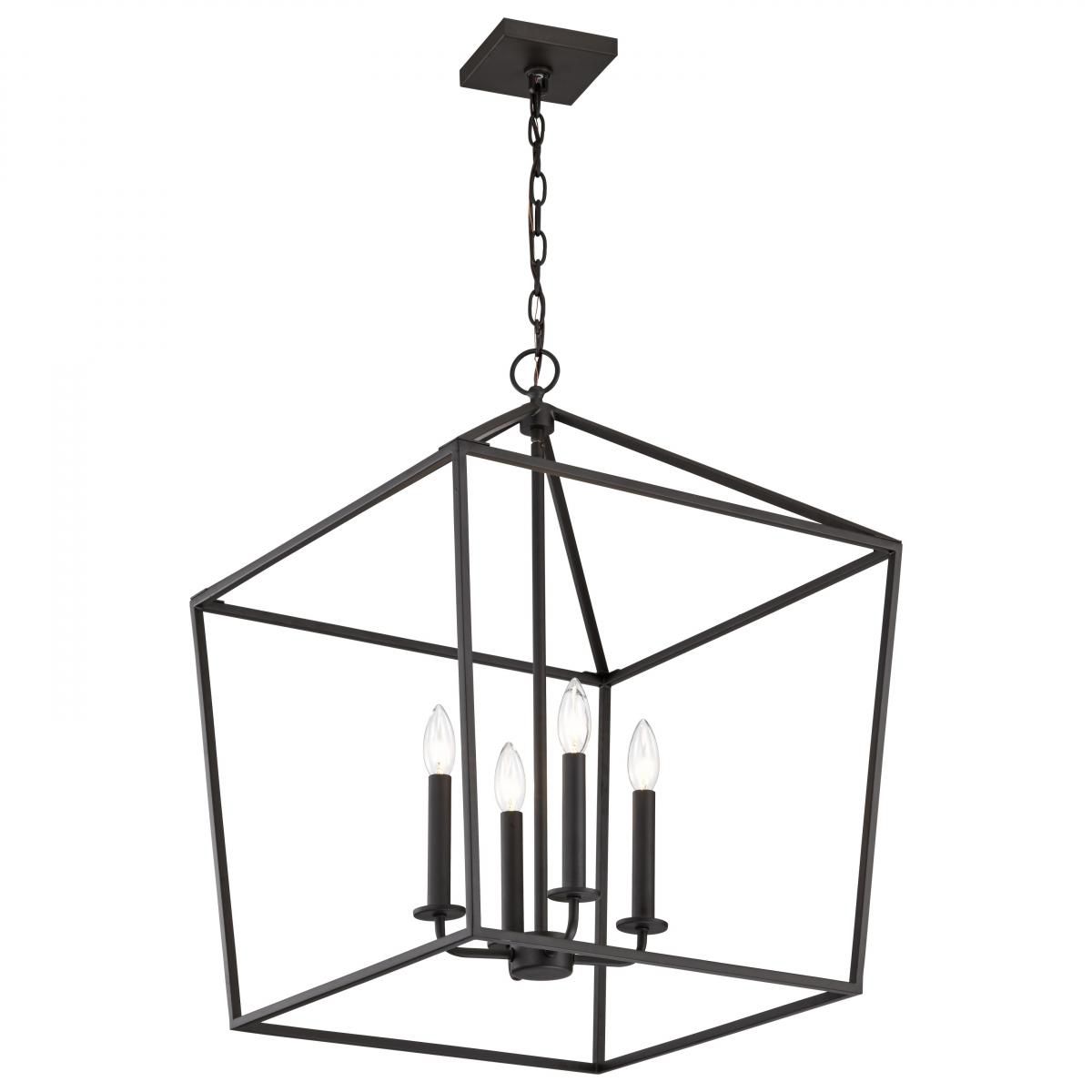 Emma 17 in. 4 lights Pendant Light Matte Black Finish - Bees Lighting