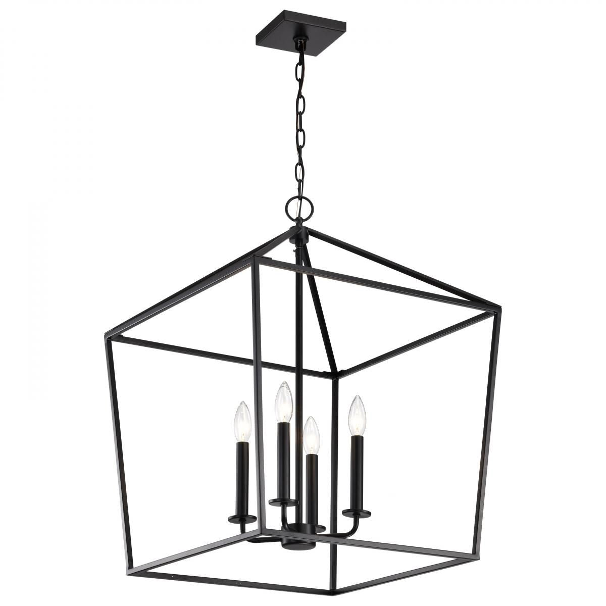 Emma 20 in. 4 lights Pendant Light Matte Black Finish - Bees Lighting