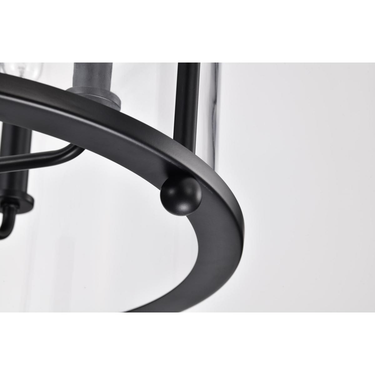 Yorktown 16 in. 4 lights Pendant Light Matte Black Finish - Bees Lighting