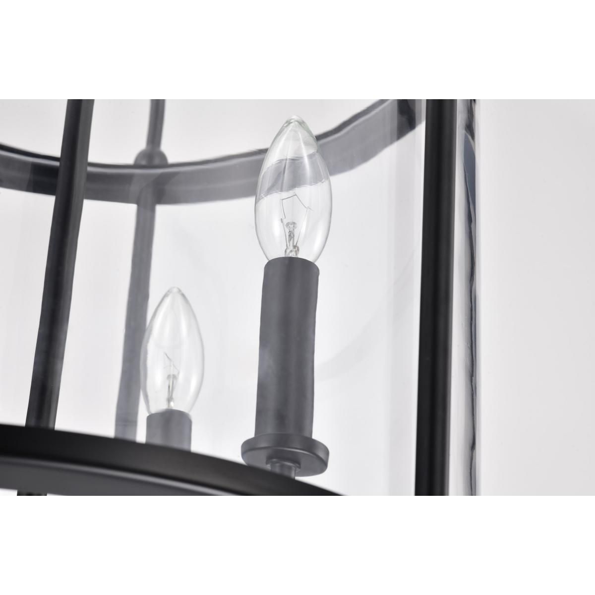 Yorktown 16 in. 4 lights Pendant Light Matte Black Finish - Bees Lighting