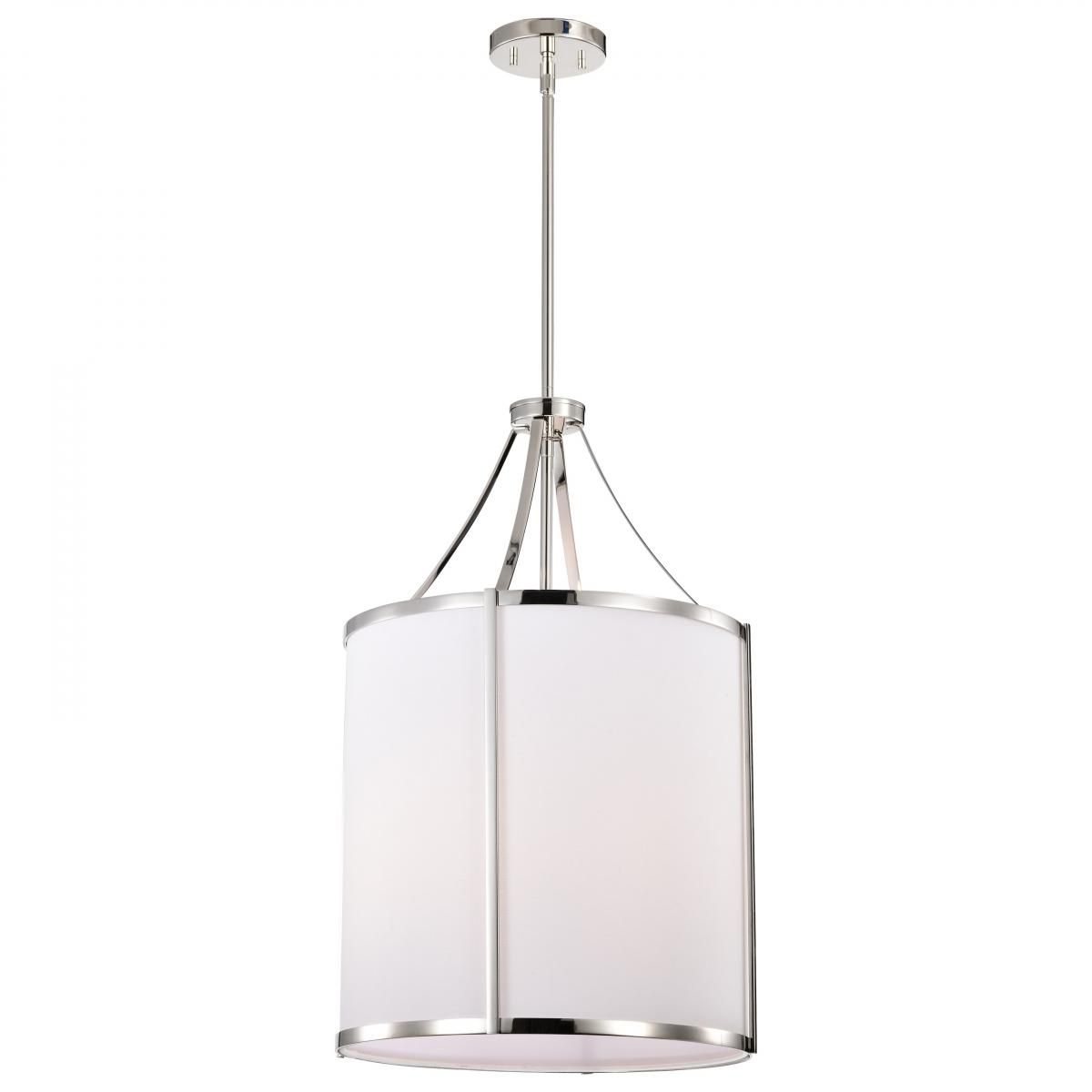 Easton Pendant Light, White Linen Shade - Bees Lighting