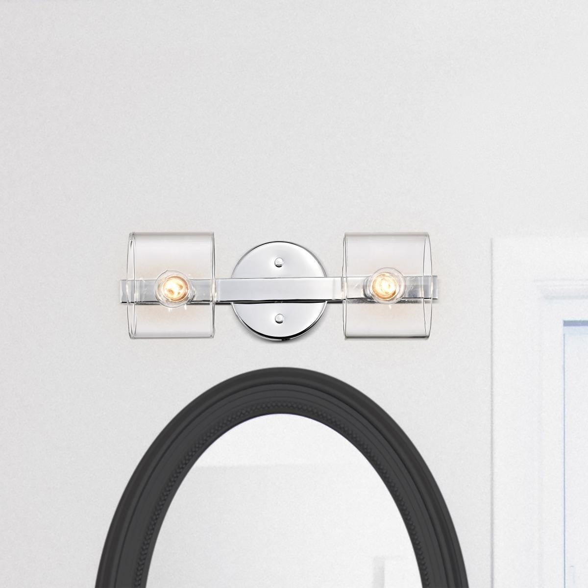 Marlowe 16" 2 Lights Bathroom Vanity Light, Polished Nickel Finish - Bees Lighting